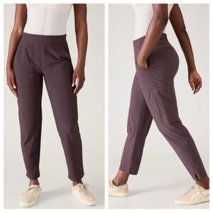 Athleta Brooklyn Ankle Pant Shale Gray Taupe Size 12